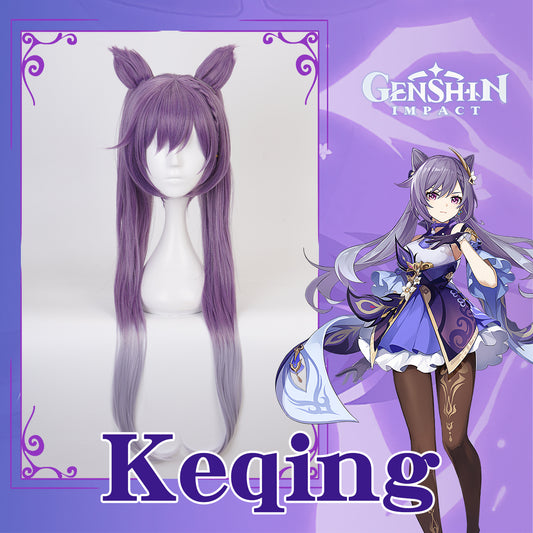 Genshin Impact Keqing Cosplay Wig