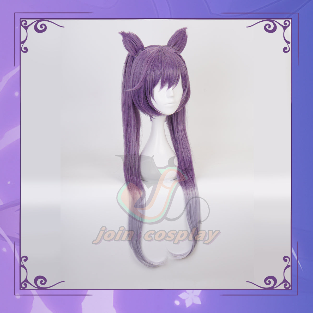 Ke Qing Long Curly Purple Wig