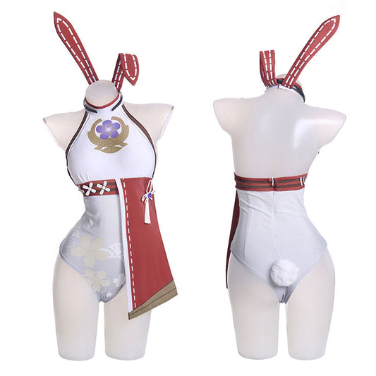 Genshin Impact Yae Miko Guuji Yae Bunny Girl Cosplay Costume