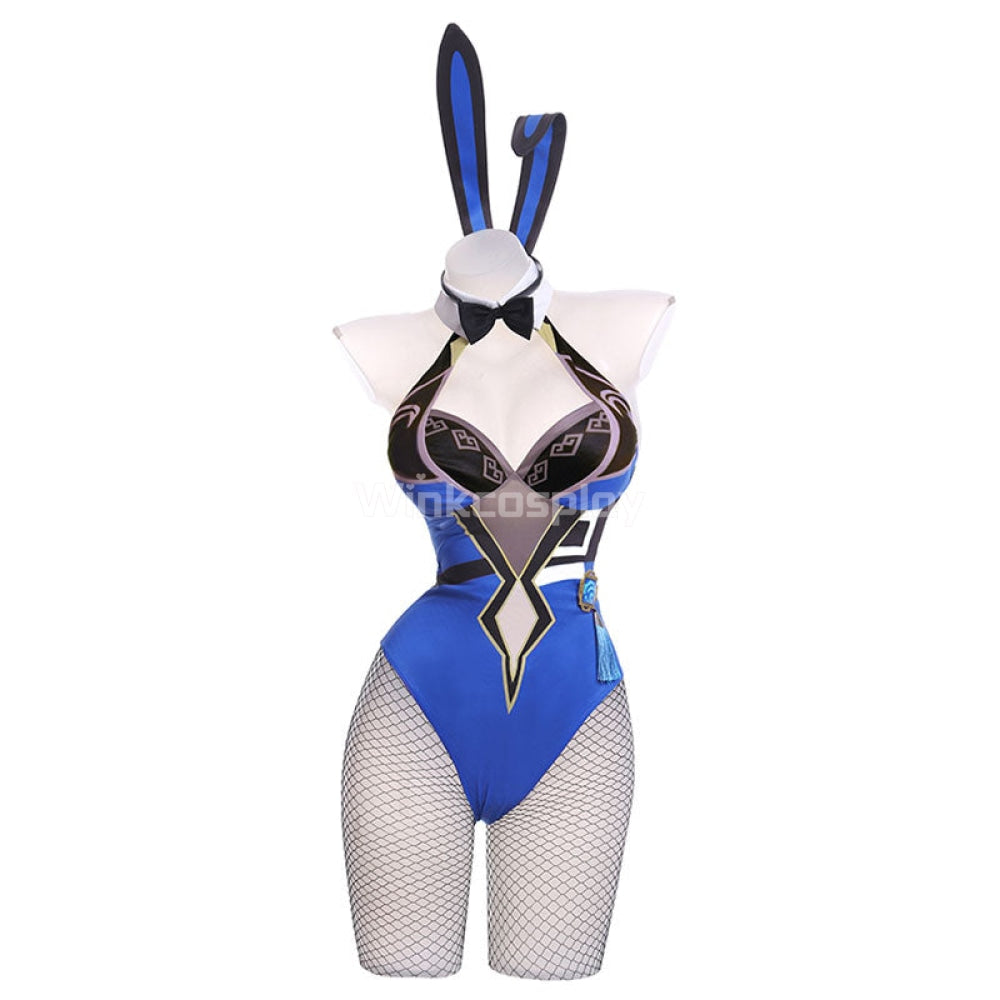 Genshin Impact Yelan Bunny Girl Cosplay Costume