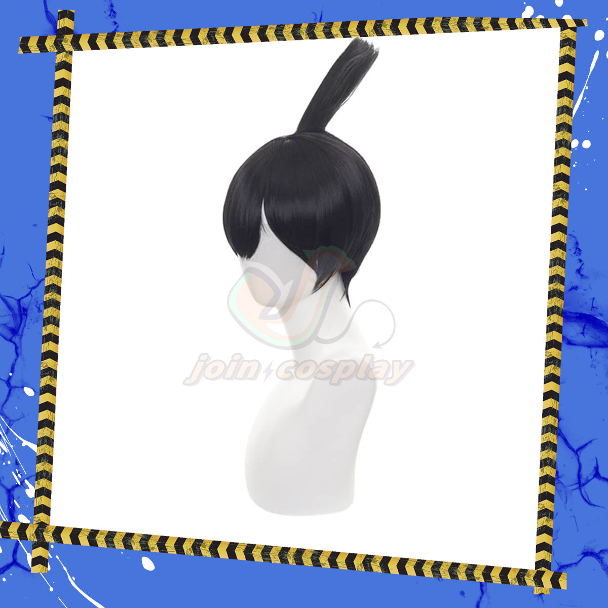 Hayakawa Aki Cosplay short straight blue wig 
