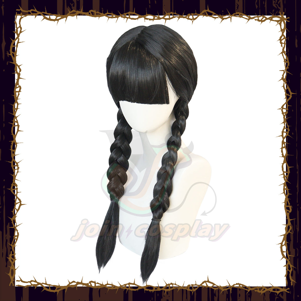 Wednesday Addams Black Bangs Wig 