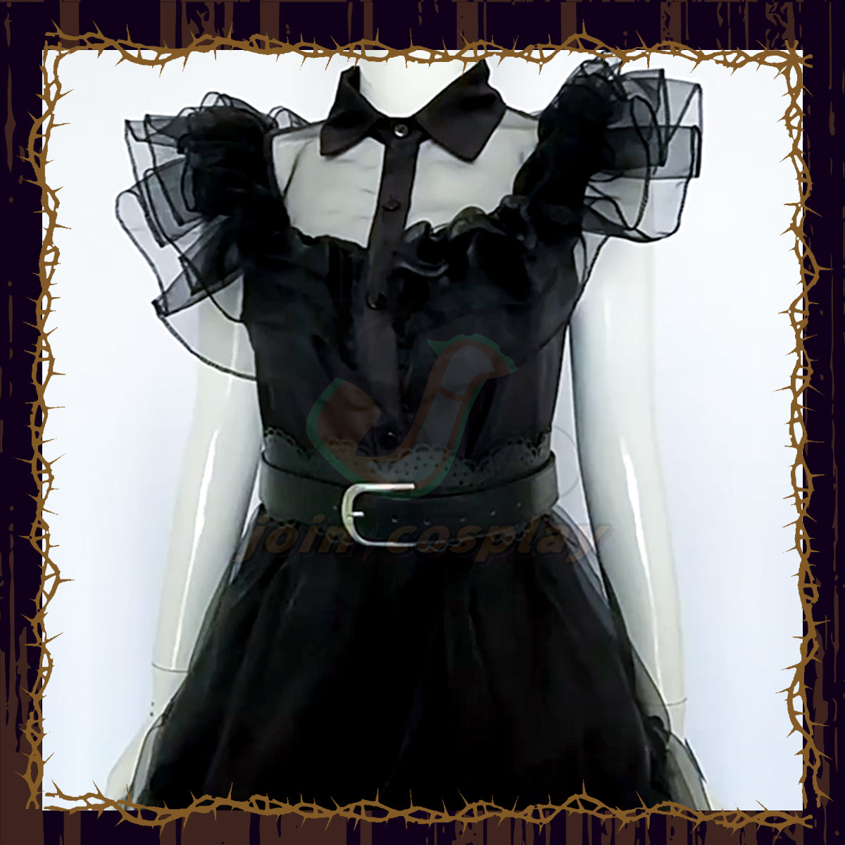 Wednesday (2022) Wednesday Addams Black Dress Cosplay Costume