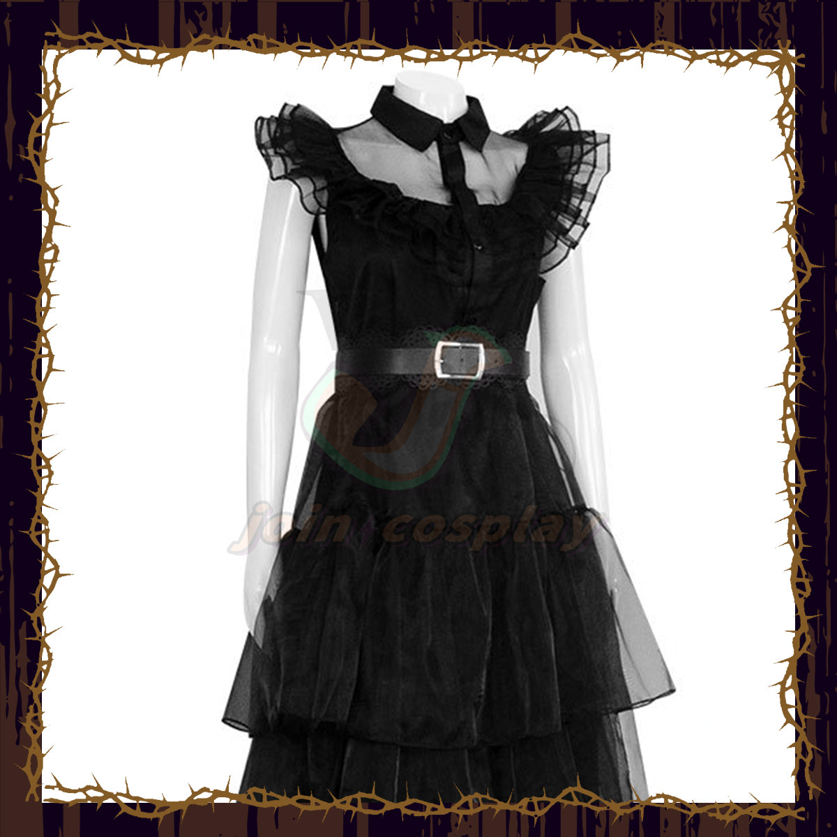 Wednesday (2022) Wednesday Addams Black Dress Cosplay Costume