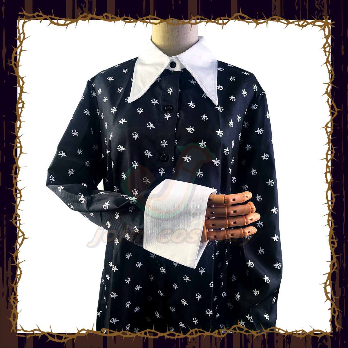 Wednesday (2022) Wednesday Addams Dress Long Sleeve Cosplay Costume