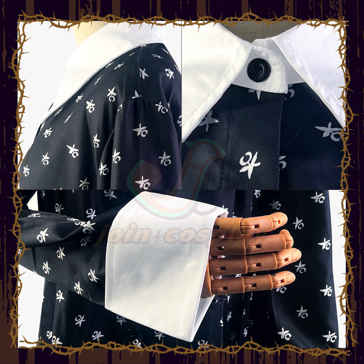 Wednesday (2022) Wednesday Addams Dress Long Sleeve Cosplay Costume