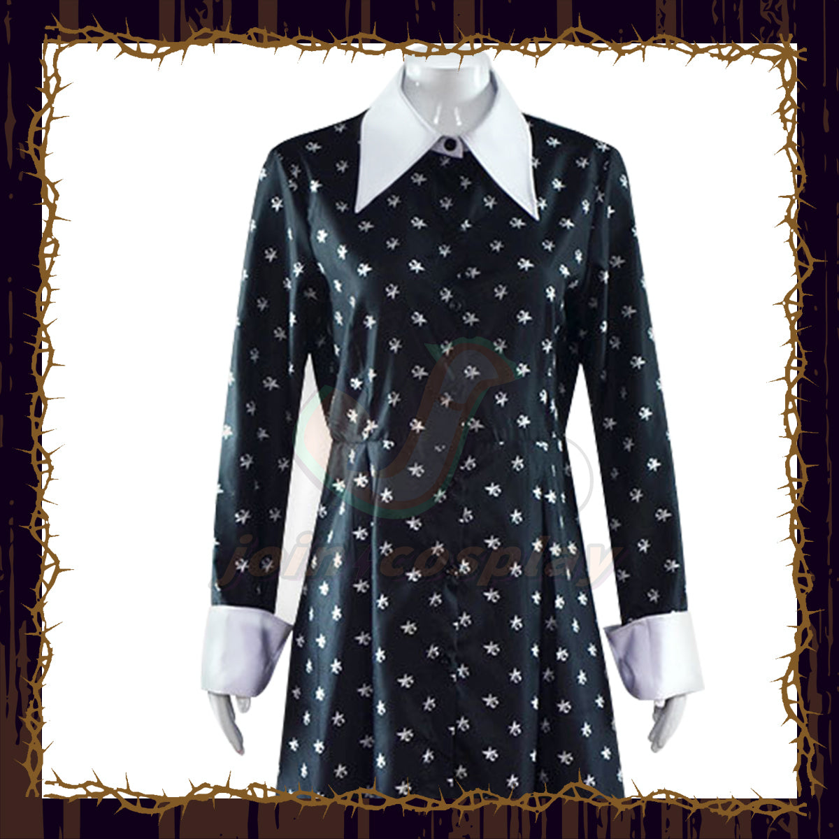 Wednesday (2022) Wednesday Addams Dress Long Sleeve Cosplay Costume