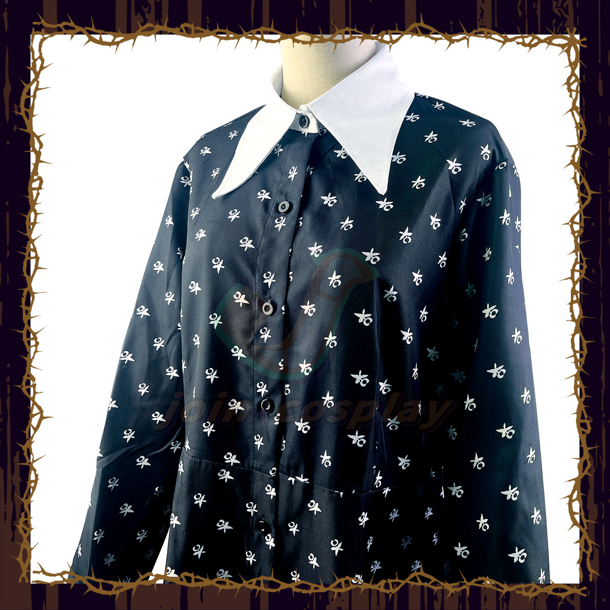 Wednesday (2022) Wednesday Addams Dress Long Sleeve Cosplay Costume