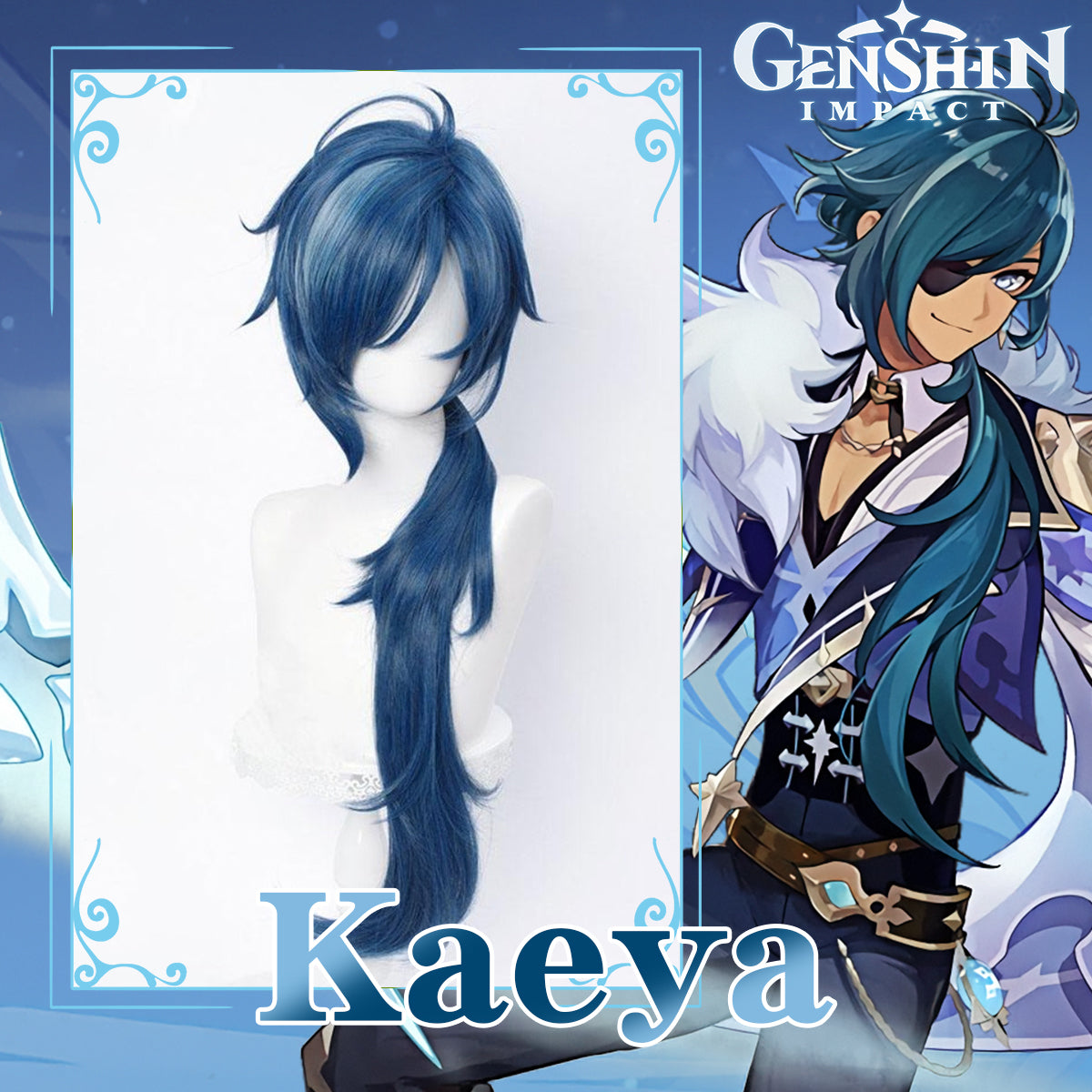 Genshin Impact-Kaeya Cosplay Wig